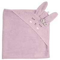Kikadu Kapuzen-Handtuch Hase Rose - Kinderhandtuch mit Tiergesicht aus