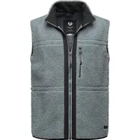 Ragwear Plüschweste Noory Vest Herren Basic ärmellose Teddy-Fleece Jacke