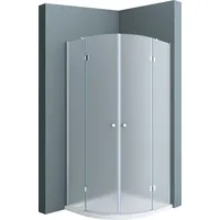 Doporro Duschkabine 80x80x190cm Duschabtrennung inkl. flache-Duschwanne ESG-Sicherheitsglas Satiniert Easy-Clean-Beschichtung