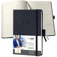 Sigel Wochenkalender 2025 schwarz,