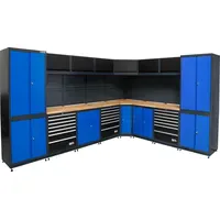 BGS Schrankwand-System Werkstatt Holz, 8 Module