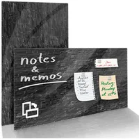 Karat Glas Memoboard Stone Design mit Magneten und Montagematerial