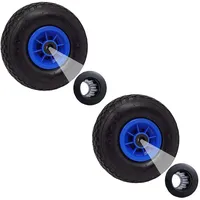 Baumarktplus 2x Sackkarrenrad Luftrad 260x85 3.00-4 75 mm 4PR