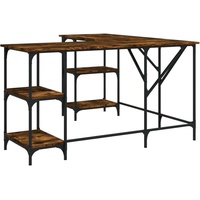 VidaXL Schreibtisch Räuchereiche 139x139x75 cm Holzwerkstoff