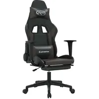 VidaXL Gaming-Stuhl mit Fußstütze Schwarz und Grau Kunstleder Modell