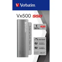 Verbatim Vx500 1 TB USB-C 3.2 Grau 47444