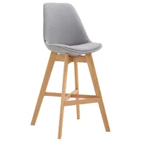 CLP Barhocker Cannes Stoff grau/natura