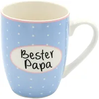 Dekohelden24 Kaffeetasse 0,3 l Blau 4 St.