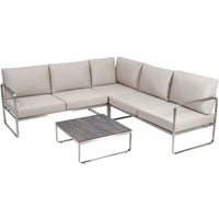 Greemotion Sydney Ecksofa-Lounge aus Edelstahl, inklusive Kissen, Anthrazit
