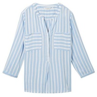 Tom Tailor Bluse Mit 3/4-ärmeln Offwhite Blue Vertical Stripe