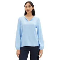 Tom Tailor Vertical Stripe Bluse Blue White Thin Stripe