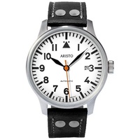 ARISTO Herren Uhr Armbanduhr Fliegeruhr Automatik 3H237 Leder