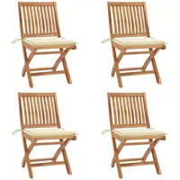 VidaXL Klappbare Gartenstühle mit Kissen 41 x 41 x