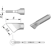 Jbc Lötspitze Serie C115, Klingenform, C115111/3,5 x 0,7 mm,