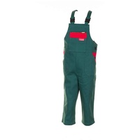 Planam 0166086 Kinderlatzhose, Grün/Rot, Größe 86/92