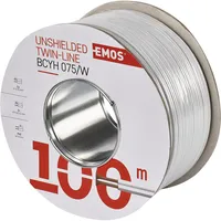 EMOS Kupferkabel 2 x 0,75 mm2, 100 Meter Zweidrahtleitung