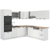 Vicco Eckküche R-Line Weiß Landhaus/Weiß 237 x 60 cm