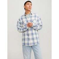 JACK & JONES Langarmhemd JJEMICHAEL OVERSHIRT LS SN weiß