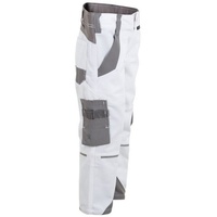 Planam Kinder Stretch-Bundhose Norit - 170/176 - weiß/zink