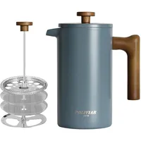 POLIVIAR 7379 Poliviar French Press Kaffeebereiter 1 Liter/8 Tassen,