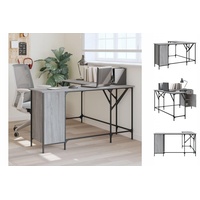 VidaXL Schreibtisch Grau Sonoma 141x141x75 cm Holzwerkstoff - Grau