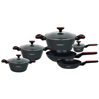 Cheffinger Kochgeschirr Set 10 tlg Topfset Induktion Kochtopfset Antihaft