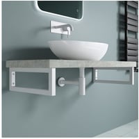 Doporro Waschtischhalterung Waschtischkonsole Wandkonsole 30x2x15 cm rostfreie Edelstahl weiß