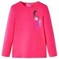 VidaXL Kinder Langarmshirt Pfau Druck Langarm T-Shirt Jungen Kindershirt