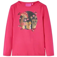 VidaXL - Kinder-Langarmshirt mit Eichhörnchen Knallrosa 116 38366