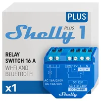 Shelly Plus 1 Wlan Smart Relais 16A | Blue
