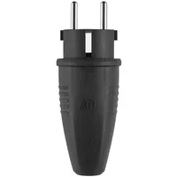 ABL Gummi Schutzkontakt-Stecker Orig., schwarz, IP44, Typ 1506,