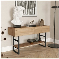 [en.casa] Konsolentisch Lappeenranta 139x43x76cm Eiche/Schwarz