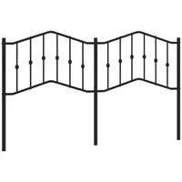 VidaXL Kopfteil Metall Schwarz 180 cm - Schwarz