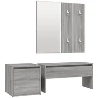 VidaXL Garderoben-Set Grau Sonoma Holzwerkstoff