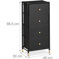 Relaxdays Kommode + Sideboard, Kommode (46 x 30 x