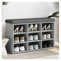 VidaXL Schuhbank Betongrau 82x32x50 cm Holzwerkstoff
