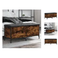 VidaXL Sitzbank mit Stauraum Räuchereiche 102x42x45 cm Holzwerkstoff