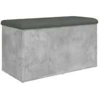 VidaXL Sitzbank mit Stauraum Betongrau 82x42x45 cm Holzwerkstoff
