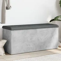 VidaXL Sitzbank mit Stauraum Betongrau 102 x 42 x