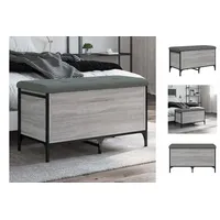 VidaXL Sitzbank mit Stauraum Grau Sonoma 82x42x45 cm Holzwerkstoff