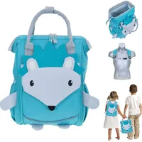Elephant Gin Elephant Kinderrucksack mit Klappöffnung Igel Türkis 357)