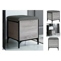 VidaXL Sitzbank mit Stauraum Grau Sonoma 42x42x45 cm Holzwerkstoff