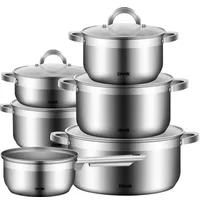 Dms germany DMS 11-teiliges Topfset Edelstahl Induktion beschichtet Kochset