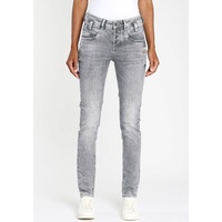 Gang Slim-fit-Jeans 94CARLI mit offener Knopfleiste grau 32