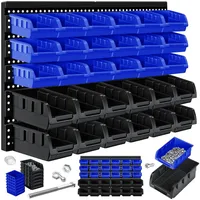 Masko Masko® Stapelboxen Wandregal 32tlg Box Sichtlagerkästen Schüttenregal Steckregal