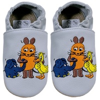 HOBEA-Germany Kitaschuhe Maus, Elefant und Ente grau 30/31 -
