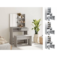 VidaXL Schminktisch-Set Grau Sonoma 74,5x40x141 cm