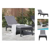 VidaXL Sonnenliege mit Auflage Anthrazit 186x60x29 cm PP