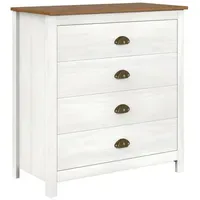 Möbilia Kommode 80 x 85 x 41 cm weiß-braun