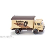 Wiking 044602 H0 LKW Modell Harvester Koffer-Lkw Carstens Caffee\""